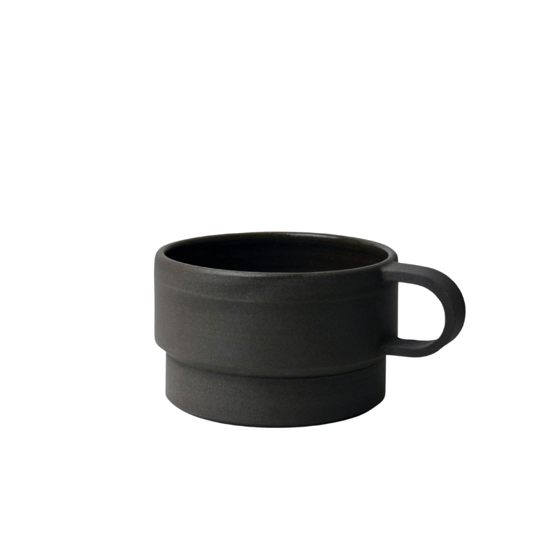 Short Angular Mug, Anthracite