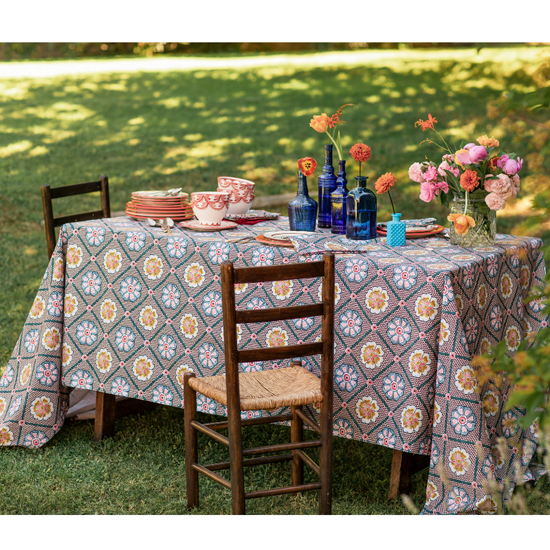 Load image into Gallery viewer, Blue Rombos Tablecloth
