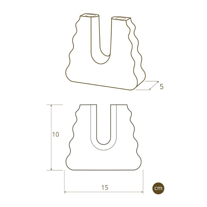 Candles Holder - Burnt Ochre