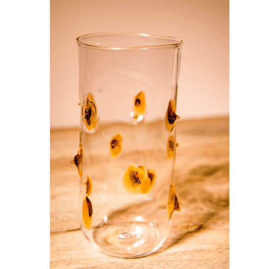Yellow prickly Glasses (set of 4)