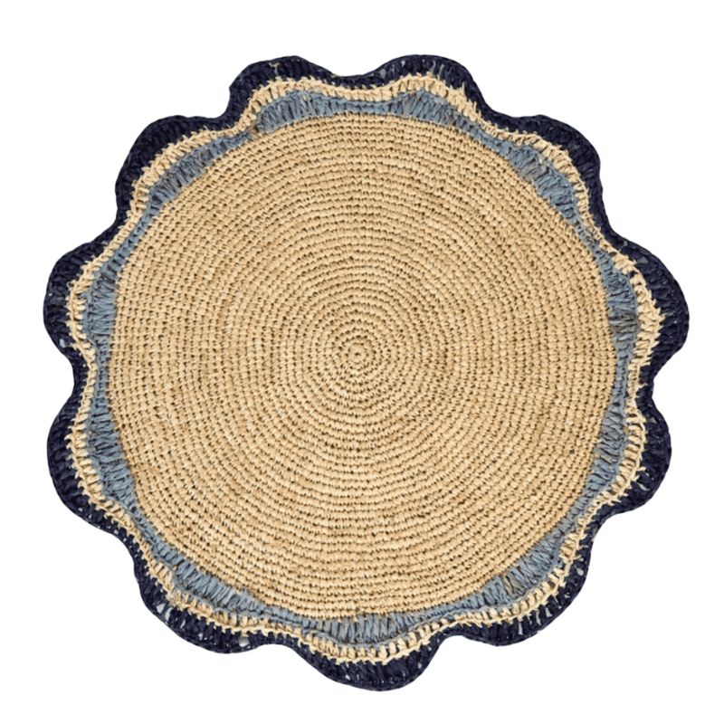 Garden Party Pinwheel Raffia Placemat