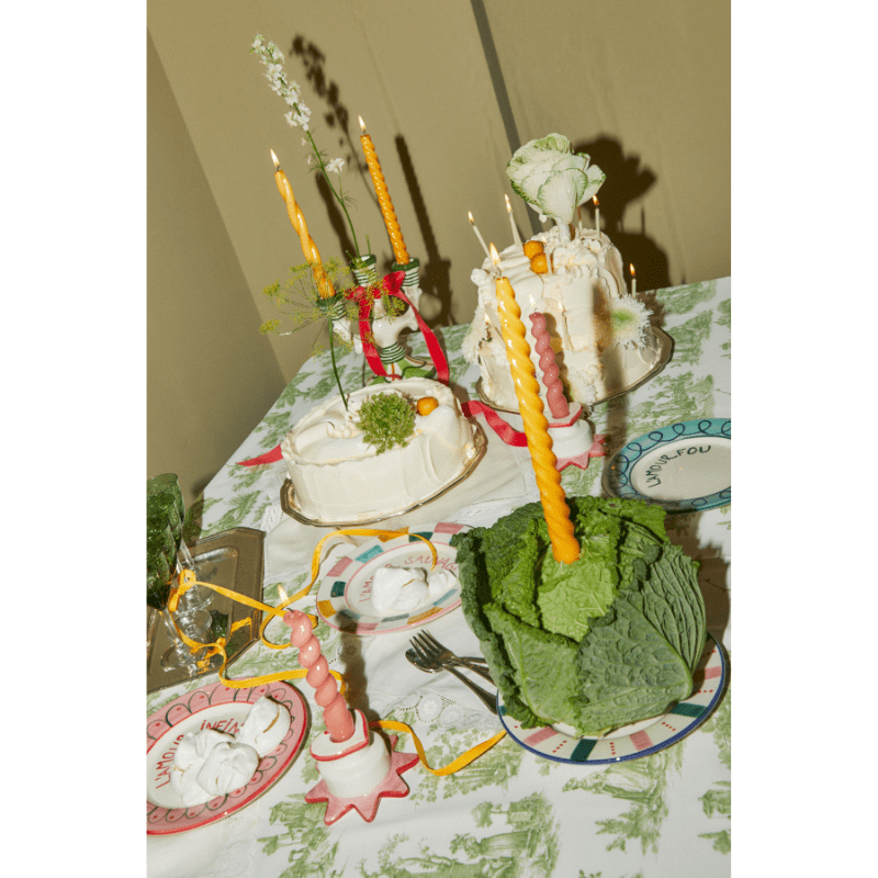 Star-Heart Candle Holder Red + Pink