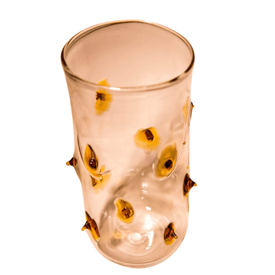 Yellow prickly Glasses (set of 4)