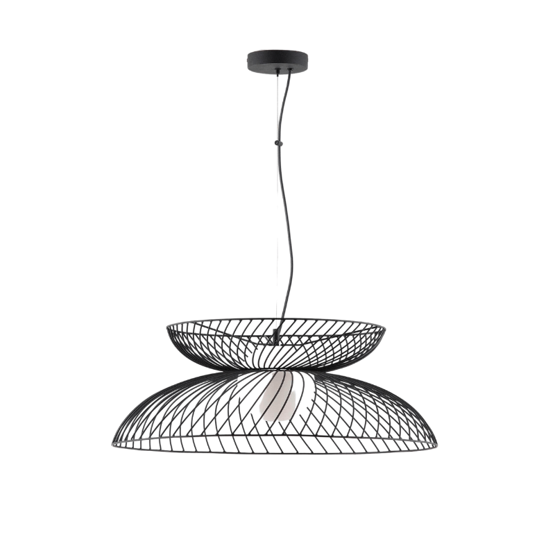 Charcoal grey cage ceiling light
