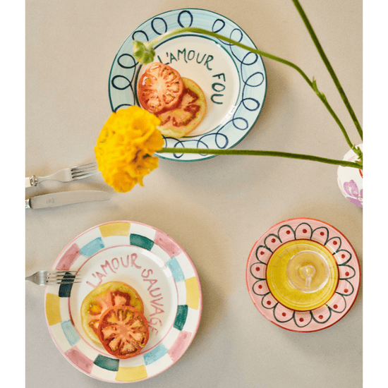 Set of 4 ‘L’Amour’ dessert plates