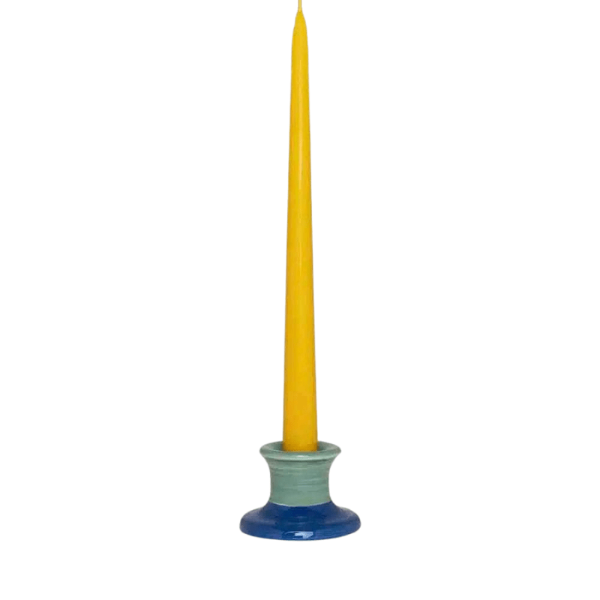 Bicolor Mini Candle Holder | Blue + Yellow