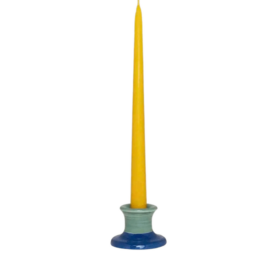 Bicolor Mini Candle Holder | Blue + Yellow