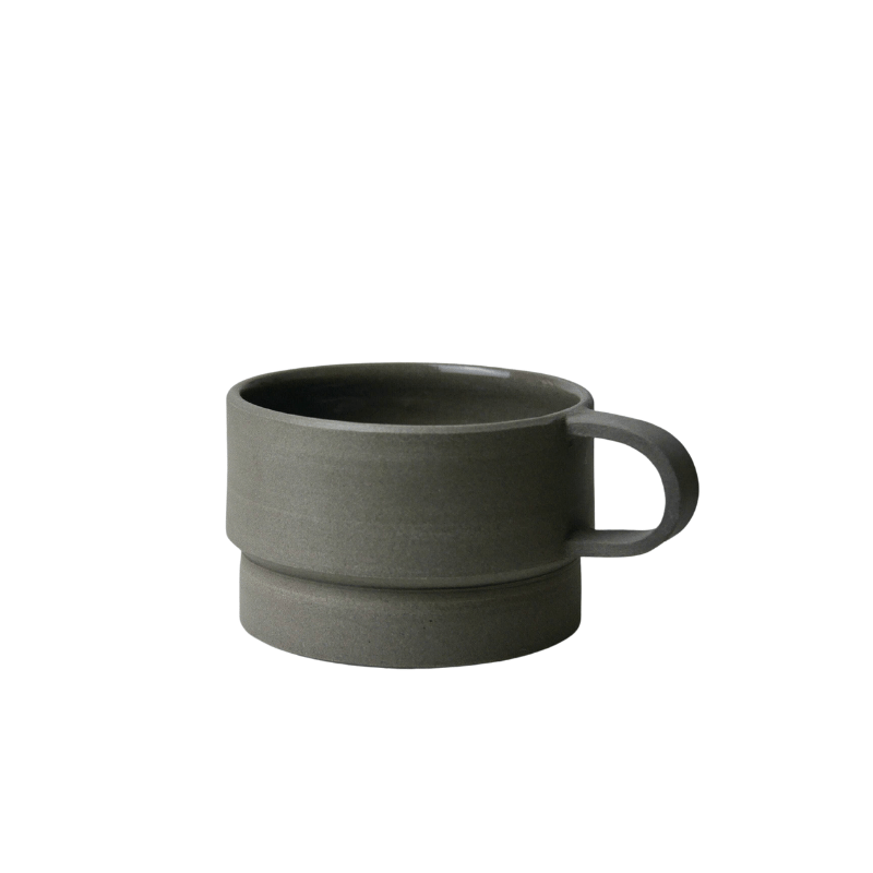 Short Angular Mug, Light Grey