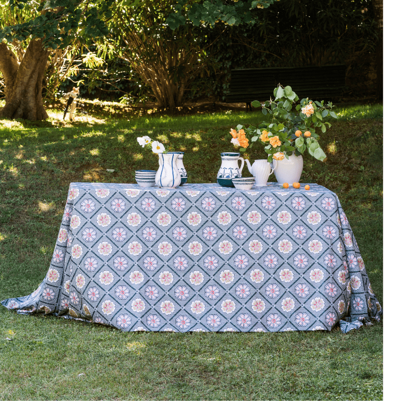 Green Rombos Tablecloth