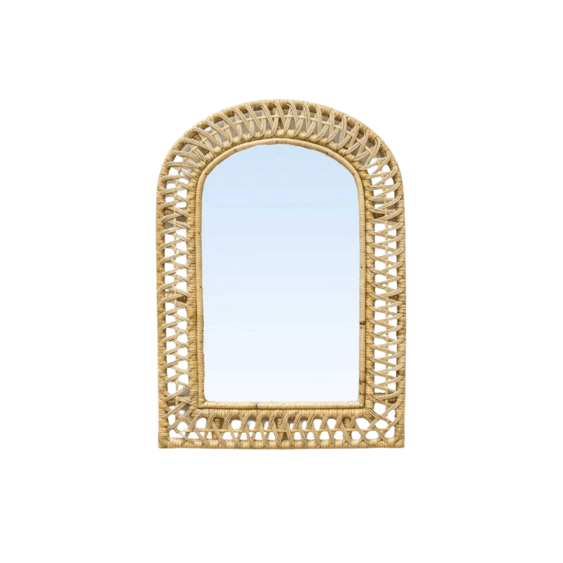 Royal Arch Rattan Mirror