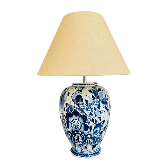 Antique Delft Bird Lamp