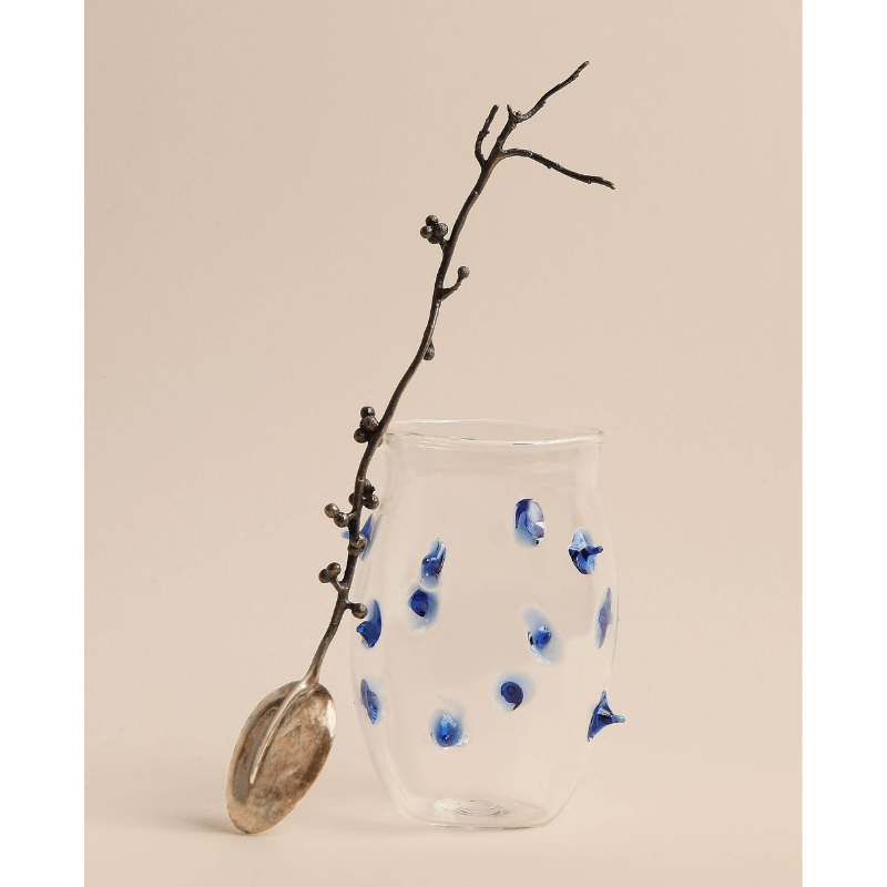 Blue Prickly Glass (Set of 4)