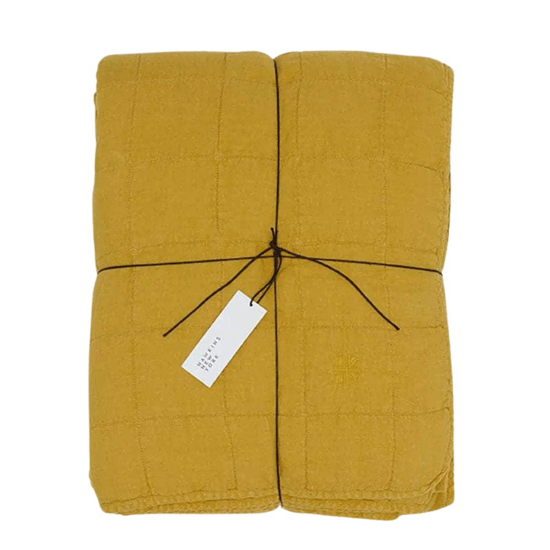 Simple Linen Quilt - Mustard