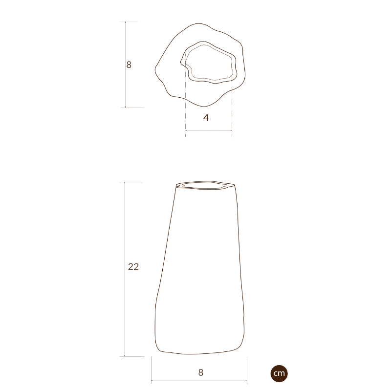 Tall Vase - Burnt Ochre