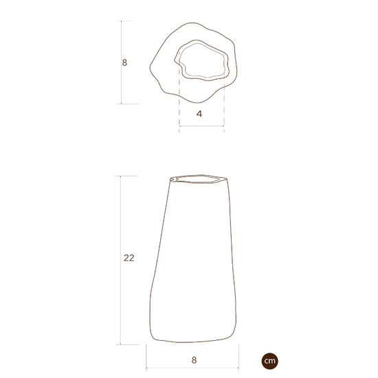 Tall Vase - Burnt Ochre