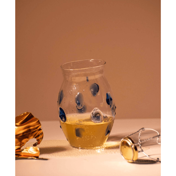 Blue Prickly Glass (Set of 4)