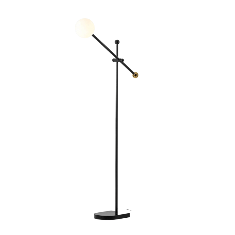 Charcoal grey marble task floor lamp