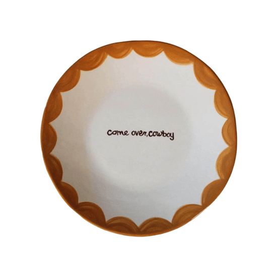 "Come Over Cowboy" Dessert Plates - Set of Two