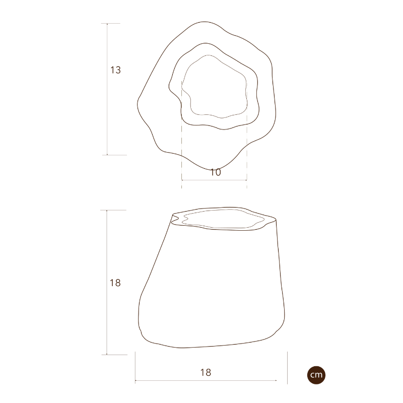 Wide Vase - Sandstone