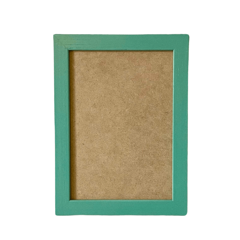 Painted Wood Picture Frame, Turquoise