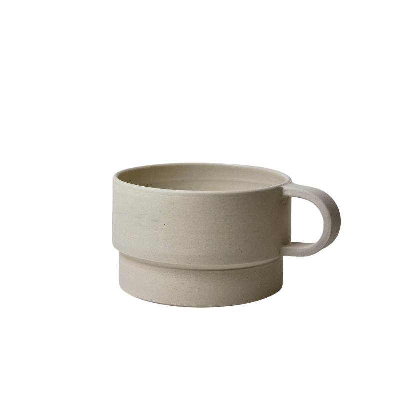 Short Angular Mug, White