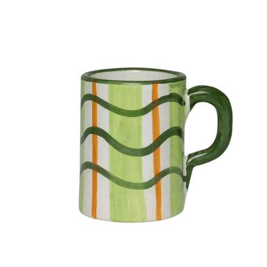Green Wavy-Lines Mug