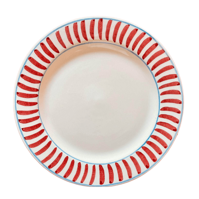 Ceramic Red Dining Plate | Set of 12