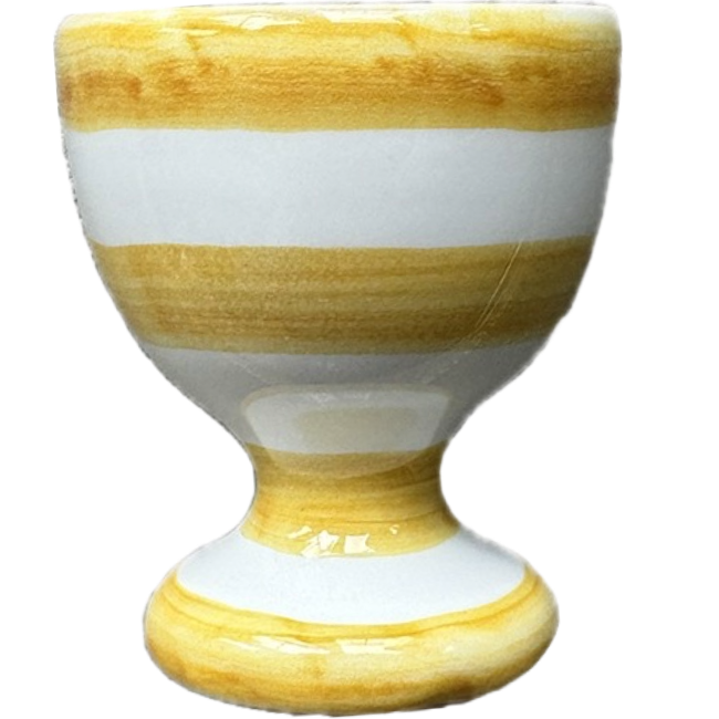 Ochre Stripe Egg Cup