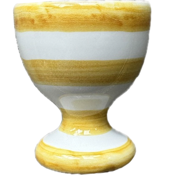 Ochre Stripe Egg Cup