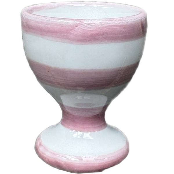 Pink Stripe Egg Cup