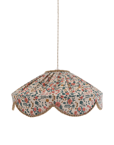Floral-Shaped Pendant Light Cosette Printed “English Garden”