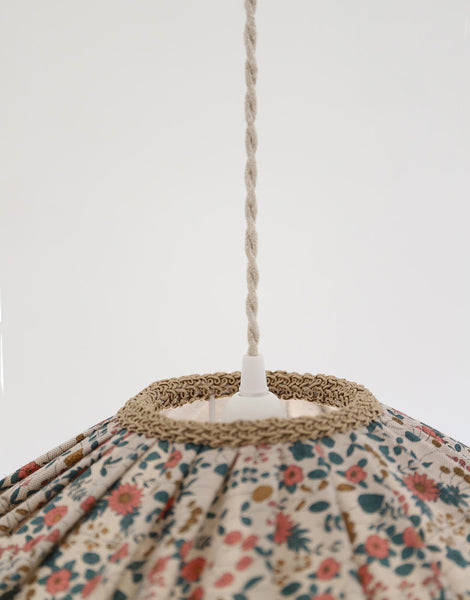Floral-Shaped Pendant Light Cosette Printed “English Garden”