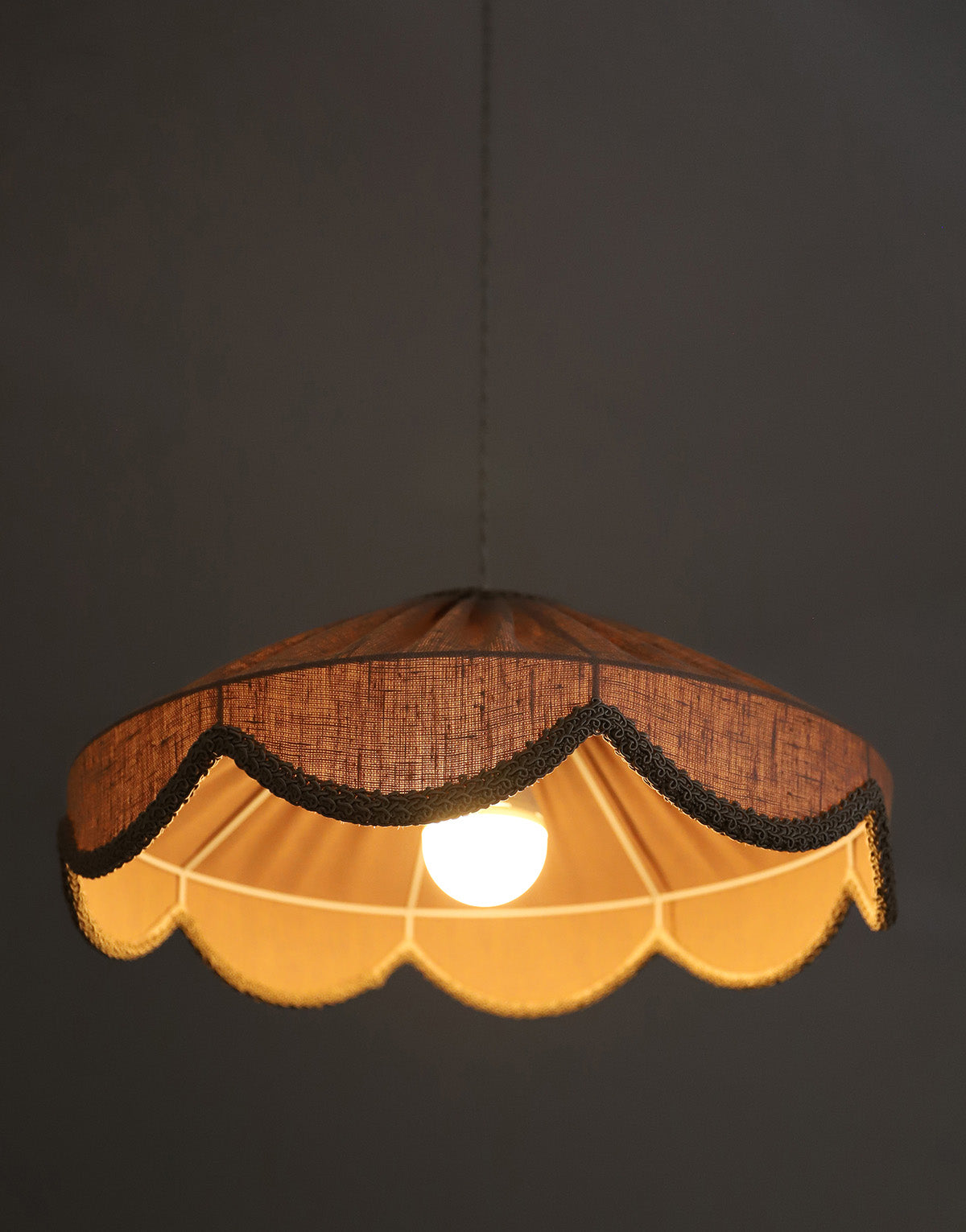 Floral-Shaped Pendant Light Solid Cosette “Classic Linen”
