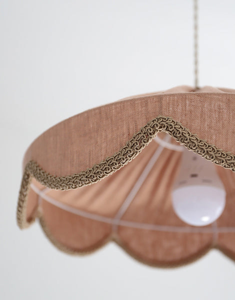Floral-Shaped Pendant Light Solid Cosette “Classic Linen”