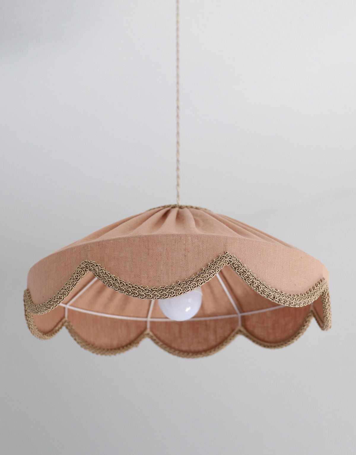 Floral-Shaped Pendant Light Solid Cosette “Classic Linen”