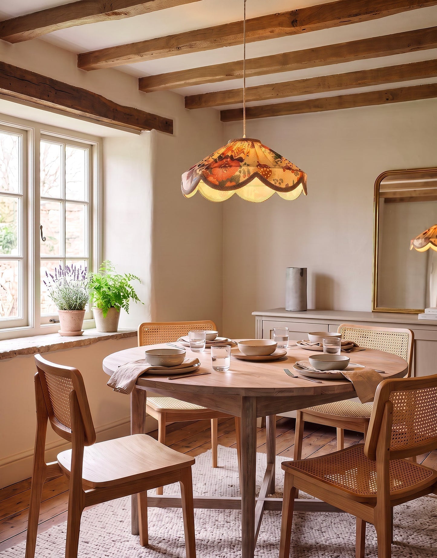 Cosette Printed Floral Pendant Light "Isabelle"