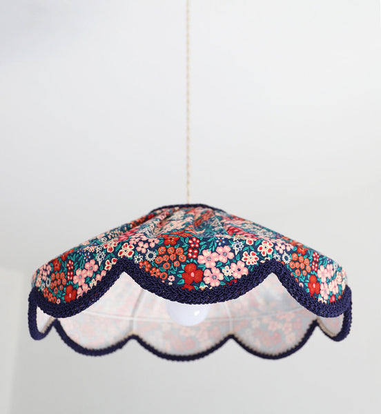 Floral-Shaped Pendant Light Cosette Printed “Mille Fleurs”