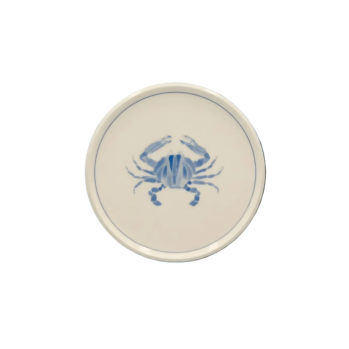 Crab Appetizer Plate with Lined Border