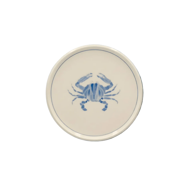 Crab Appetizer Plate with Lined Border