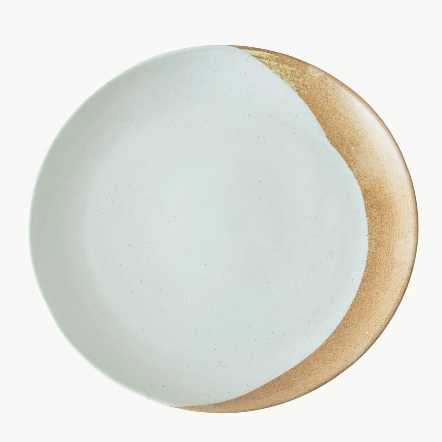 Tavora Dinner Plates Set of 4, Reactive Salt-glaze - White