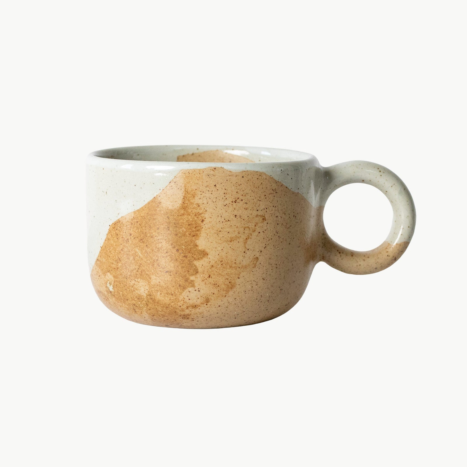 Tavora Mug Set of 4, Reactive Salt-glaze - White