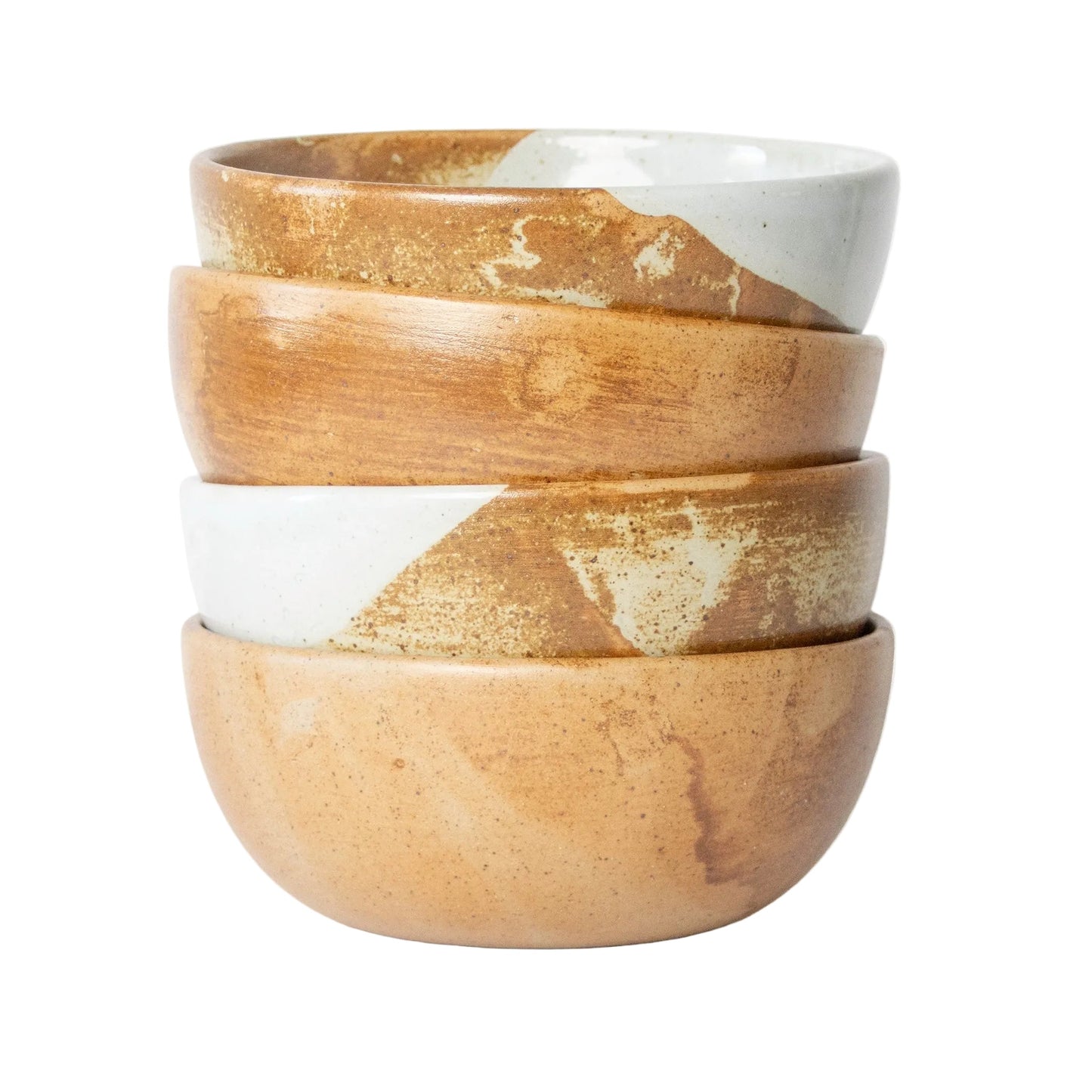 Tavora Cereal Bowls Set of 4, Reactive Salt-glaze - White