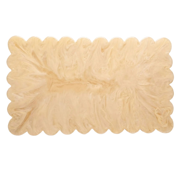 Vanilla Resin Cheese Board, 14 Inch