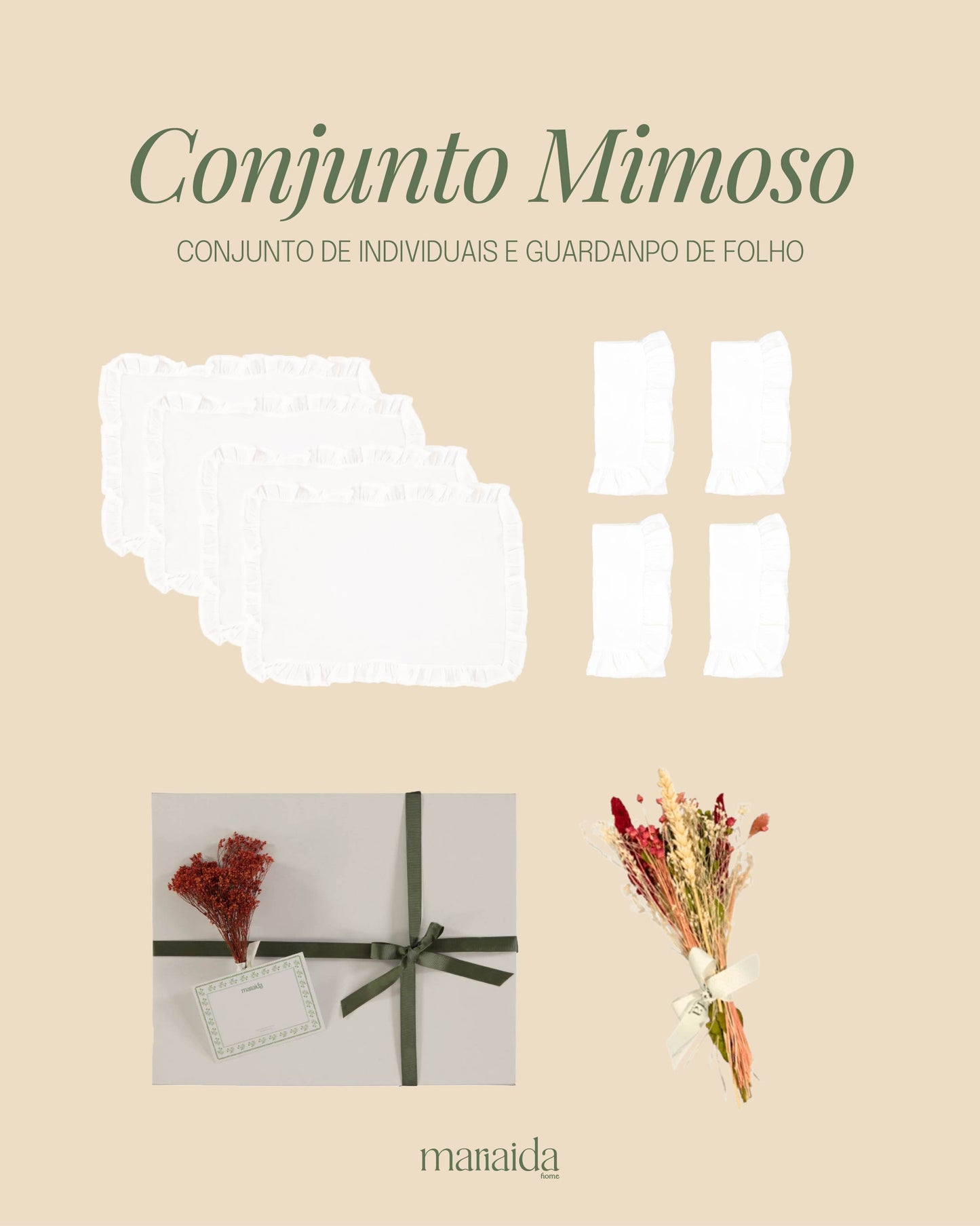Mimoso Gift Set – Ruffle Placemats and Napkins