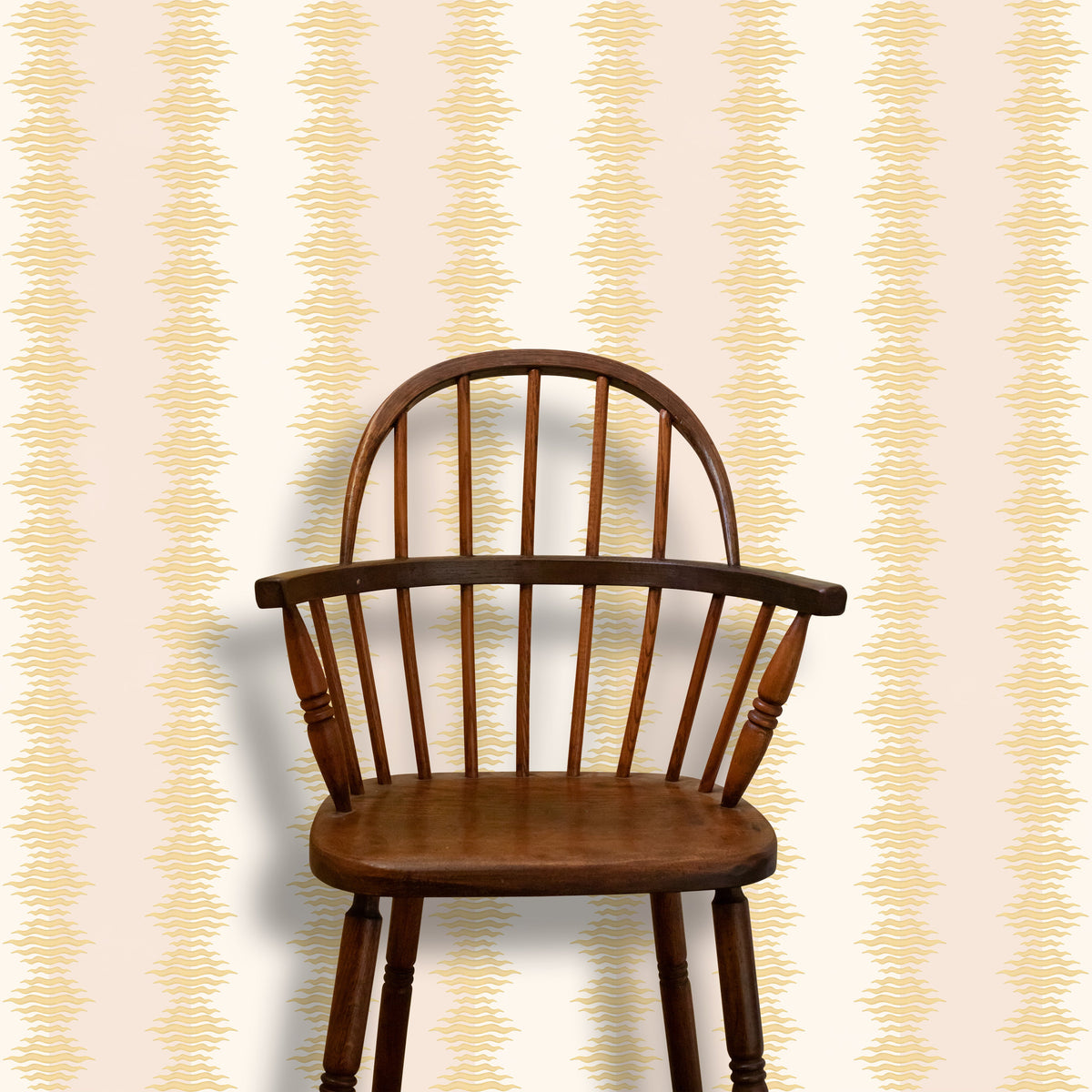 Crimped Stripe Wallpaper -  Powder