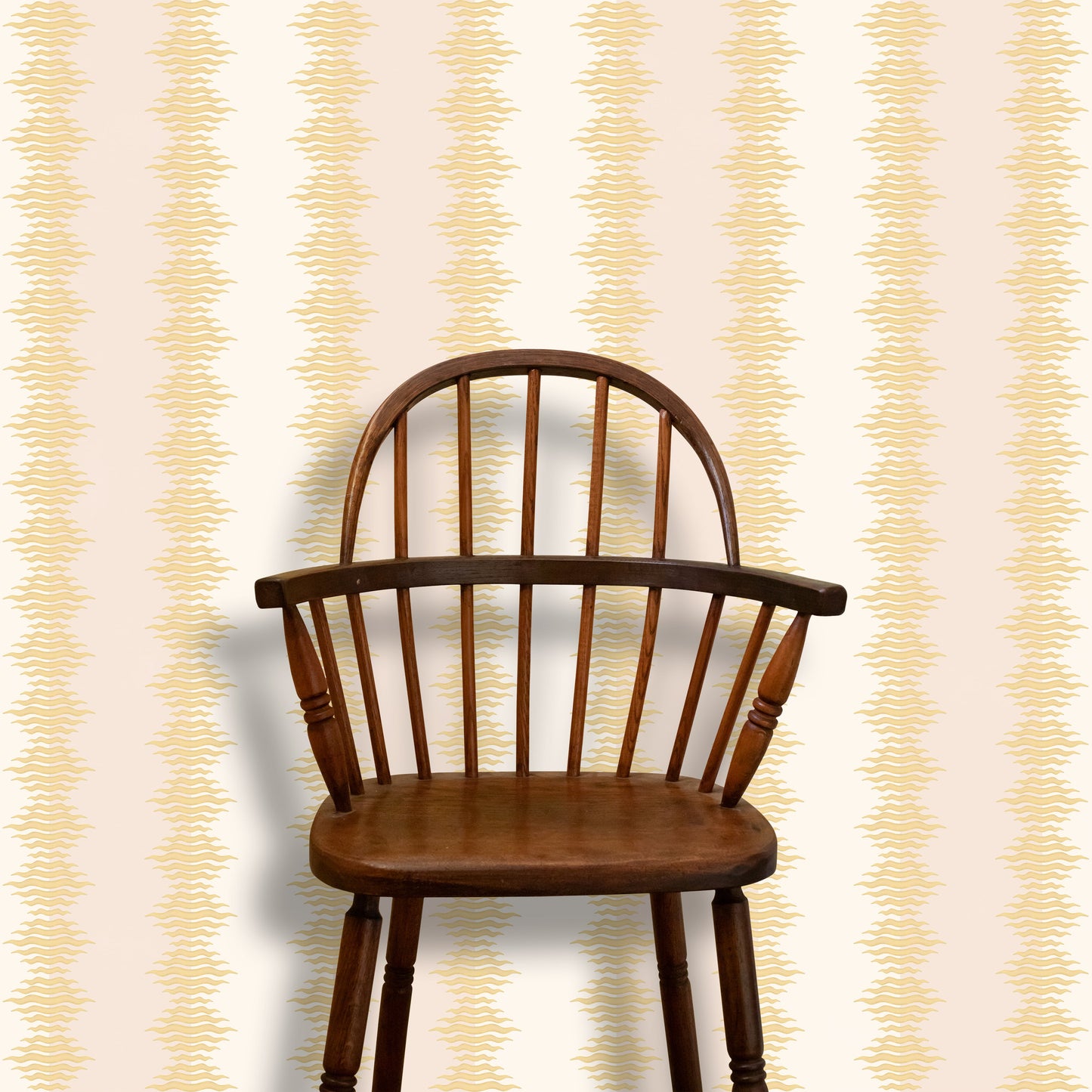 Crimped Stripe Wallpaper -  Powder