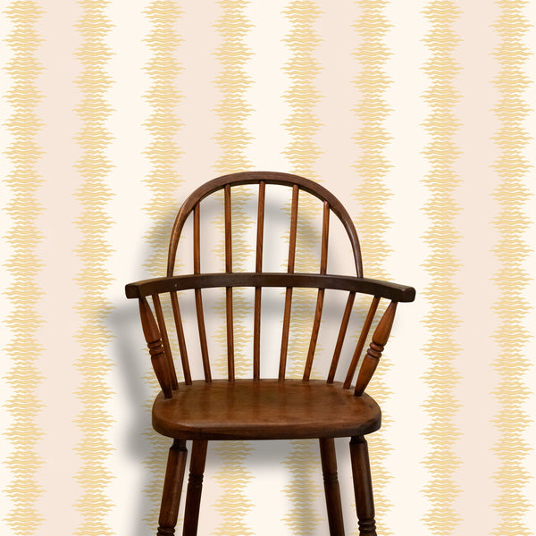 Crimped Stripe Wallpaper -  Powder