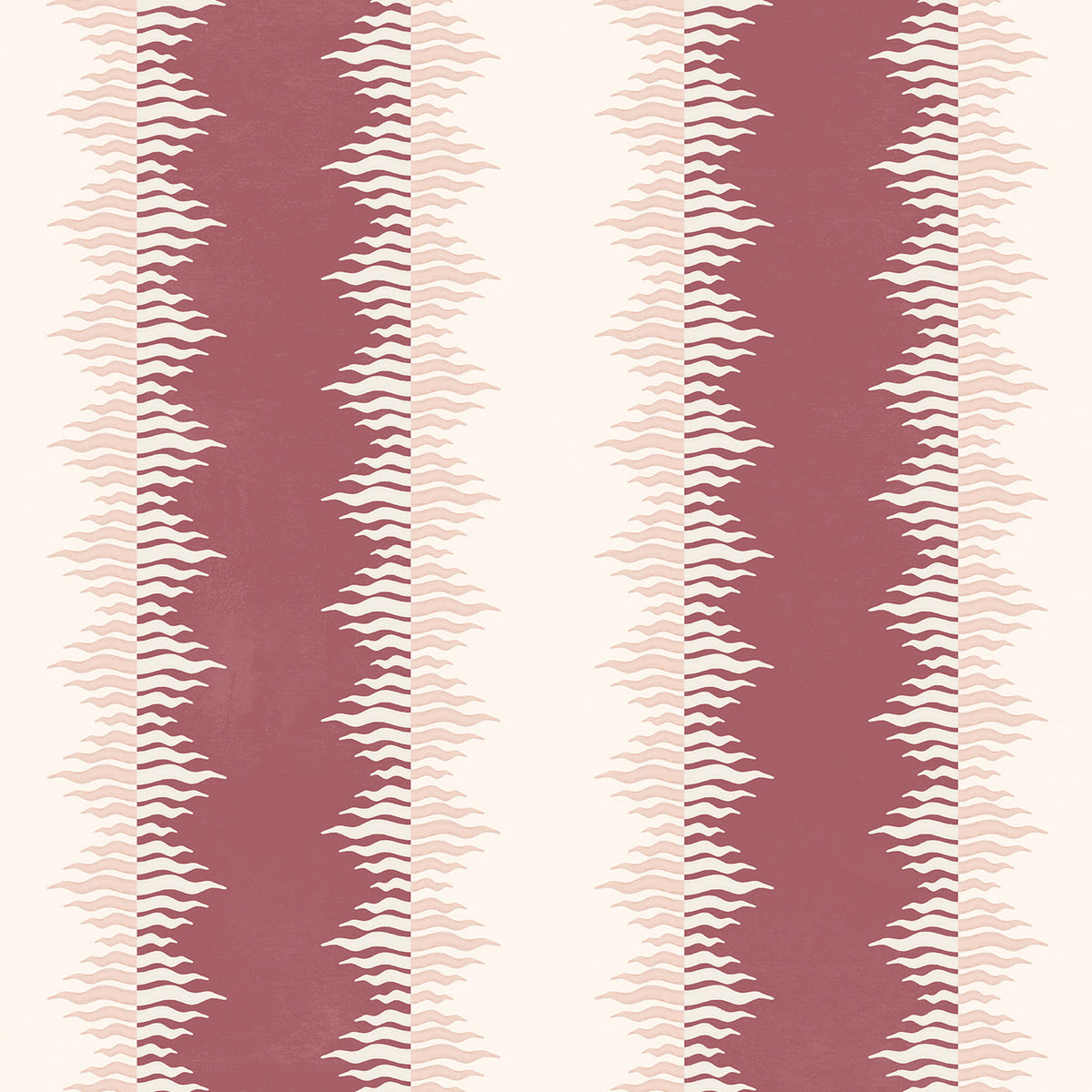 Crimped Stripe Wallpaper -  Claret