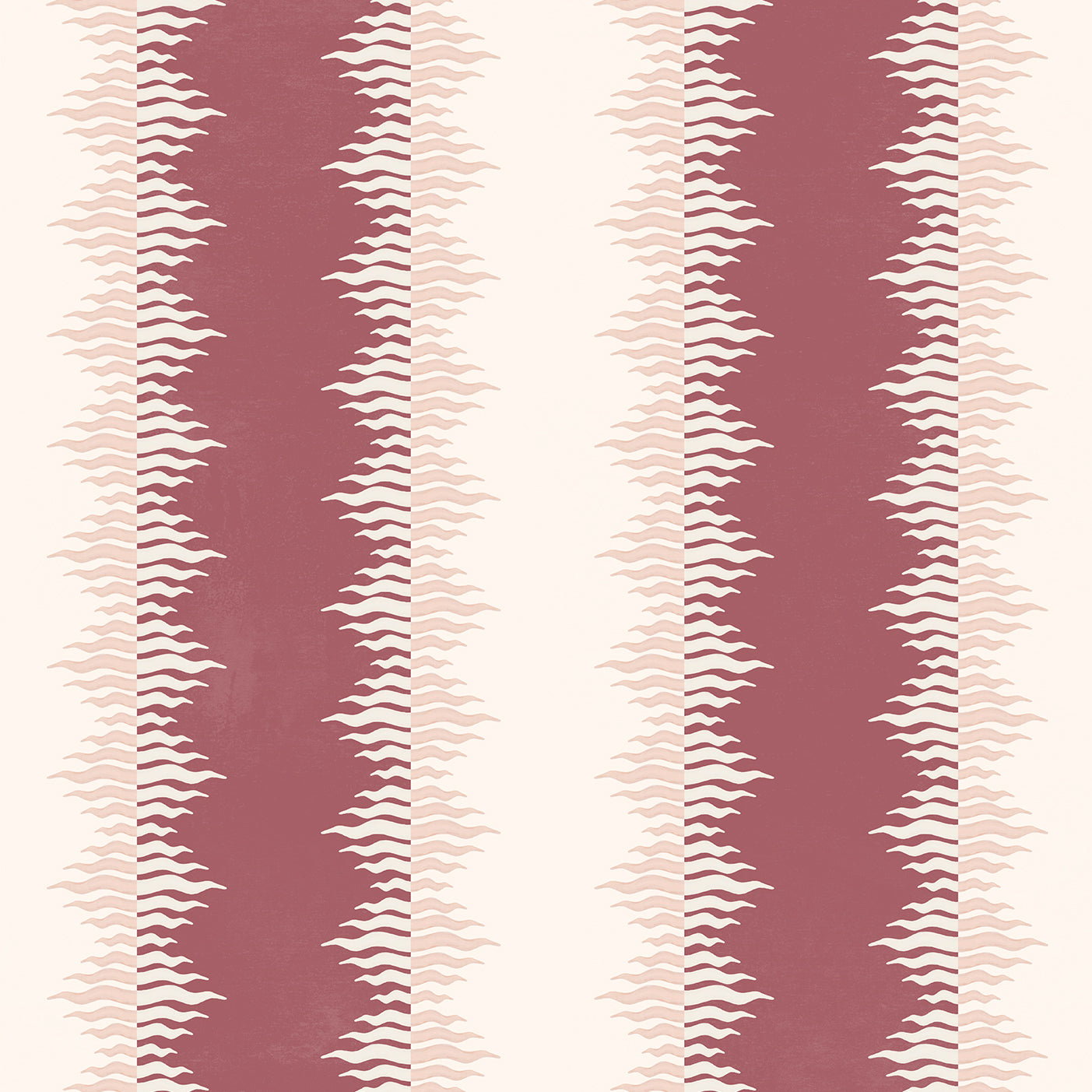Crimped Stripe Wallpaper -  Claret