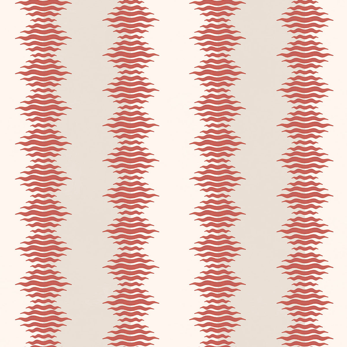 Crimped Stripe Wallpaper -  Mushroom